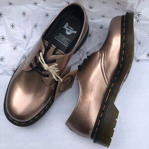 Dr Martens rose gold oxford vegan leather